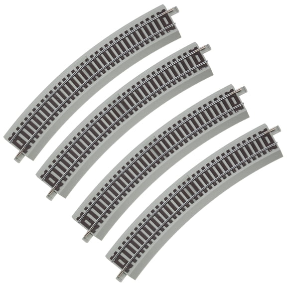 Zylopa HO Scale Nickel Silver Track with Wood Ties  Set of 4 Realistic Model Railroad Tracks- R4 66701