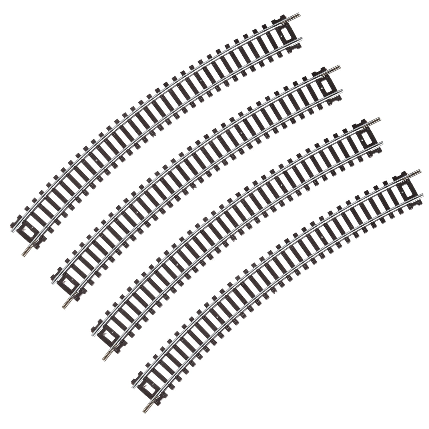 Zylopa HO Scale Nickel Silver Track with Wood Ties – Set of 4 Realistic Model Railroad Tracks- R466604