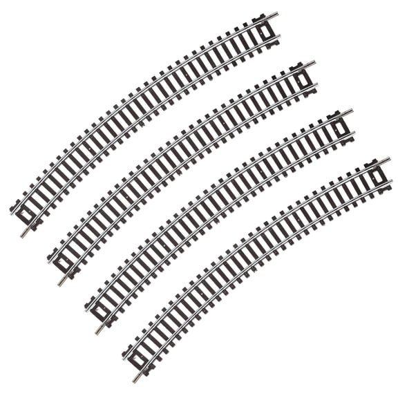 Zylopa HO Scale Nickel Silver Track with Wood Ties  Set of 4 Realistic Model Railroad Tracks- R466604