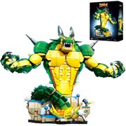 Zylopa LED Light-Up Eastern Dragon Building Set, 1907PCS Large Poseable Mythical Serpent Model Kit with Glowing Display Base