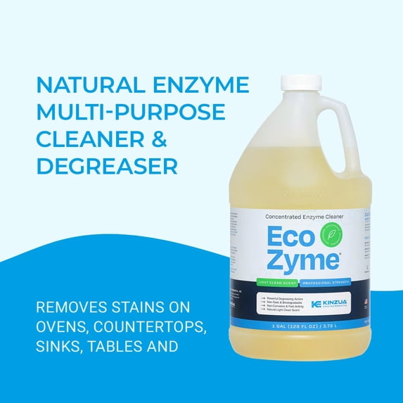 -Zyme Multi-Purpose Enzyme Cleaner Concentrate, 1 Gallon - on Grease, Safe for Surfaces