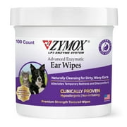 Zymox Advanced Enzymatic Ear Wipes for Cats Dogs