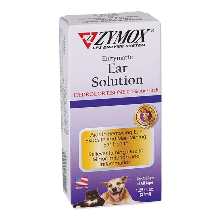 ZYMOX, Ear Solution, 1.25 Oz, With 0.5% Hydrocortisone - Walmart.com