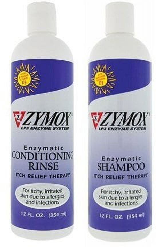 Zymox Enzymatic Shampoo and Rinse SET for Itchy Inflamed Skin