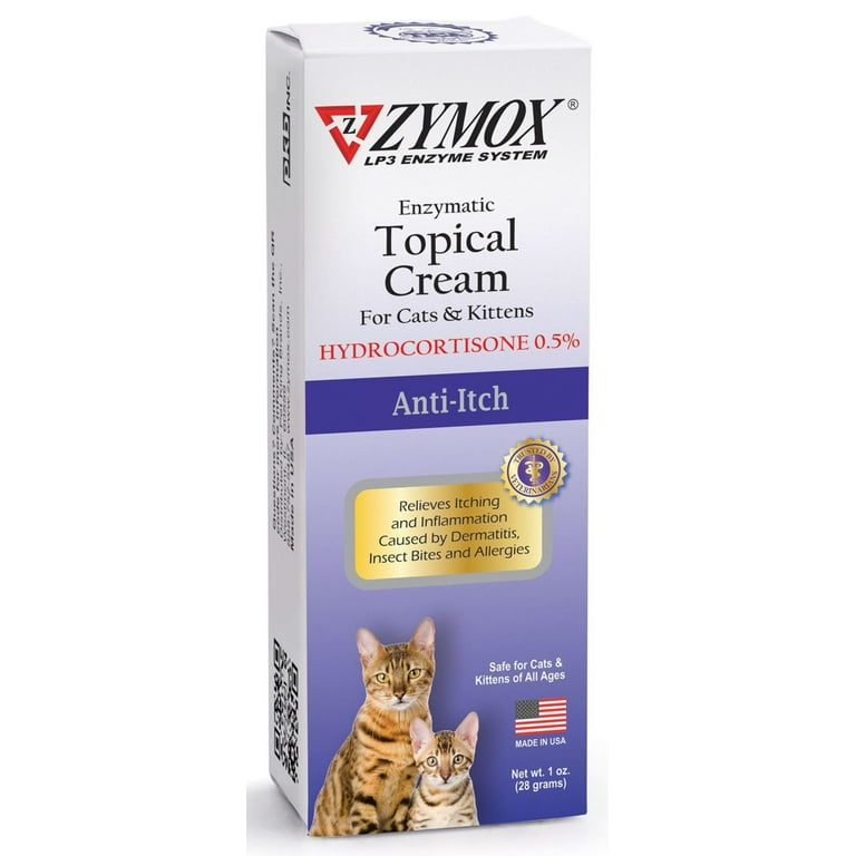 ZYMOX Enzymatic Topical Cream with 0.5% Hydrocortisone for Cats & Kittens ZYMOX Enzymatic Topical Cream with 0.5% Hydrocortisone for Cats & Kittens