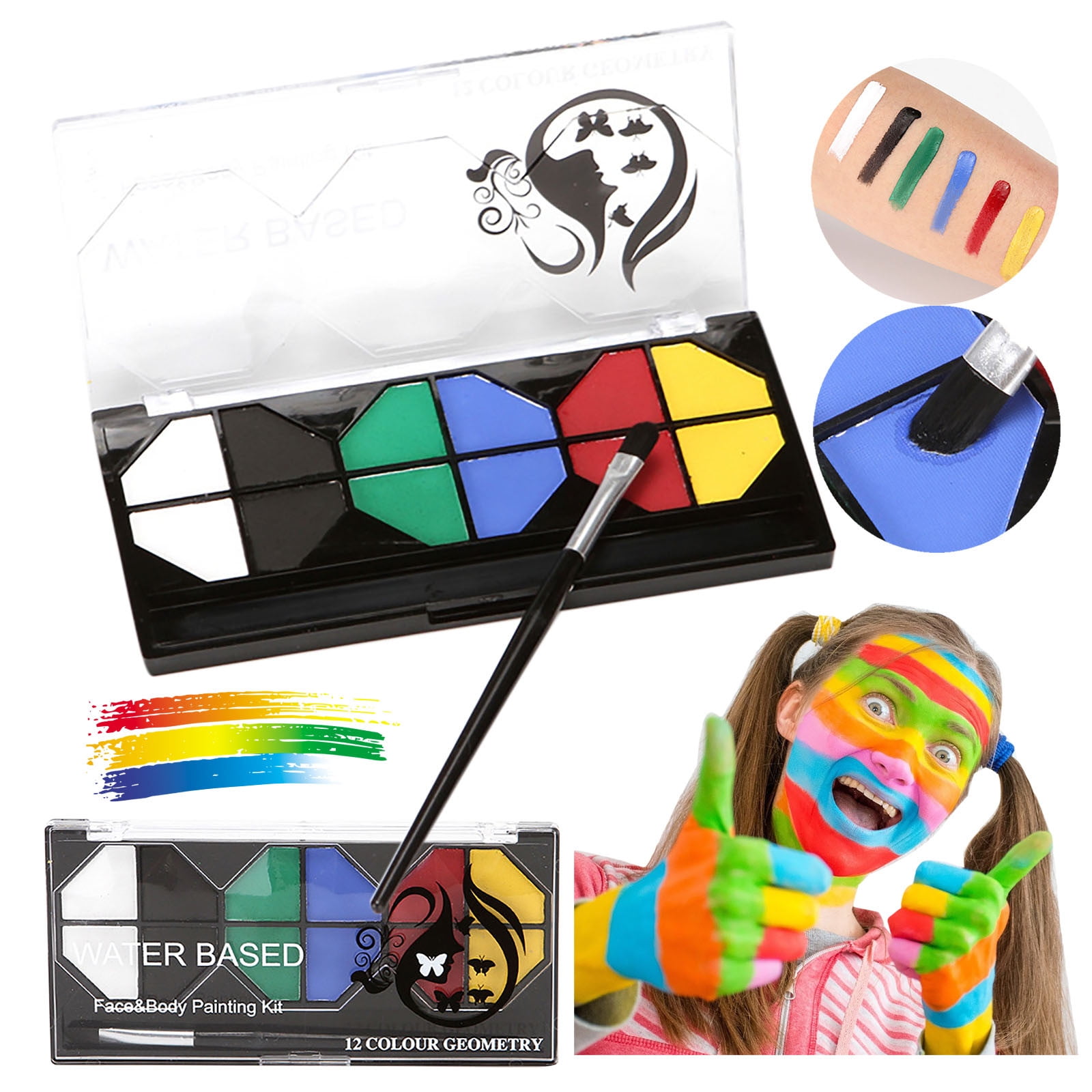 Zynic 1Xpainting Set Oil Tool Cosplay Color Face Kit Paint Up 6 ...