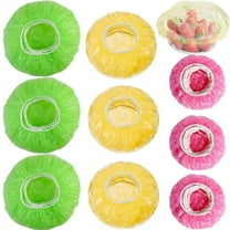 Zynic 24 Pack Reusable Elastic Food Bowl Covers Kitchen Storage Lids Fresh Keeping Caps Food Storage Covers Plastic Wrap Bowl Covers for Food Storage