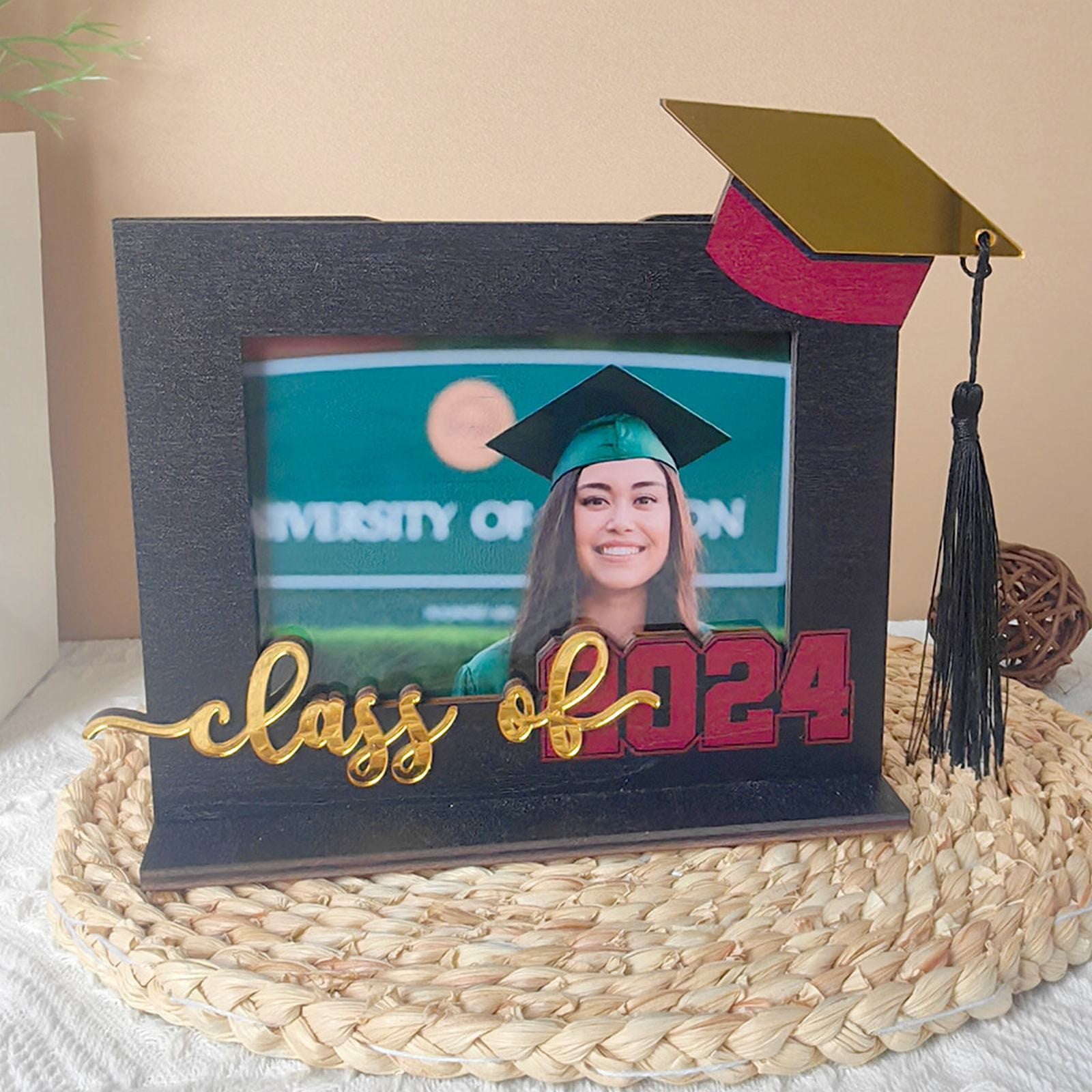 Zynic 6X8 Wooden Graduation Picture Frame With Tassel Holder for 3X4.3