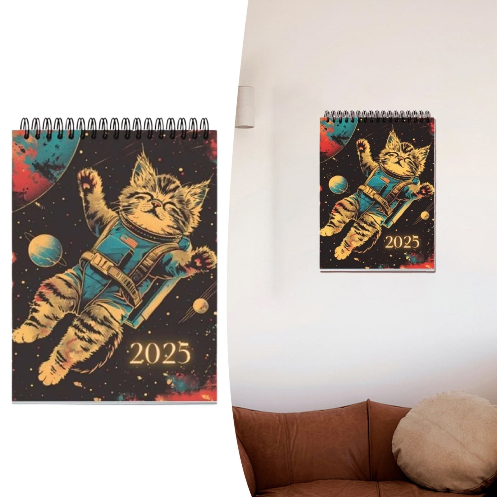 Zynic Cats 2025 Calendar 8.6" X " Themed Cute Cat Wall Calendar 2025