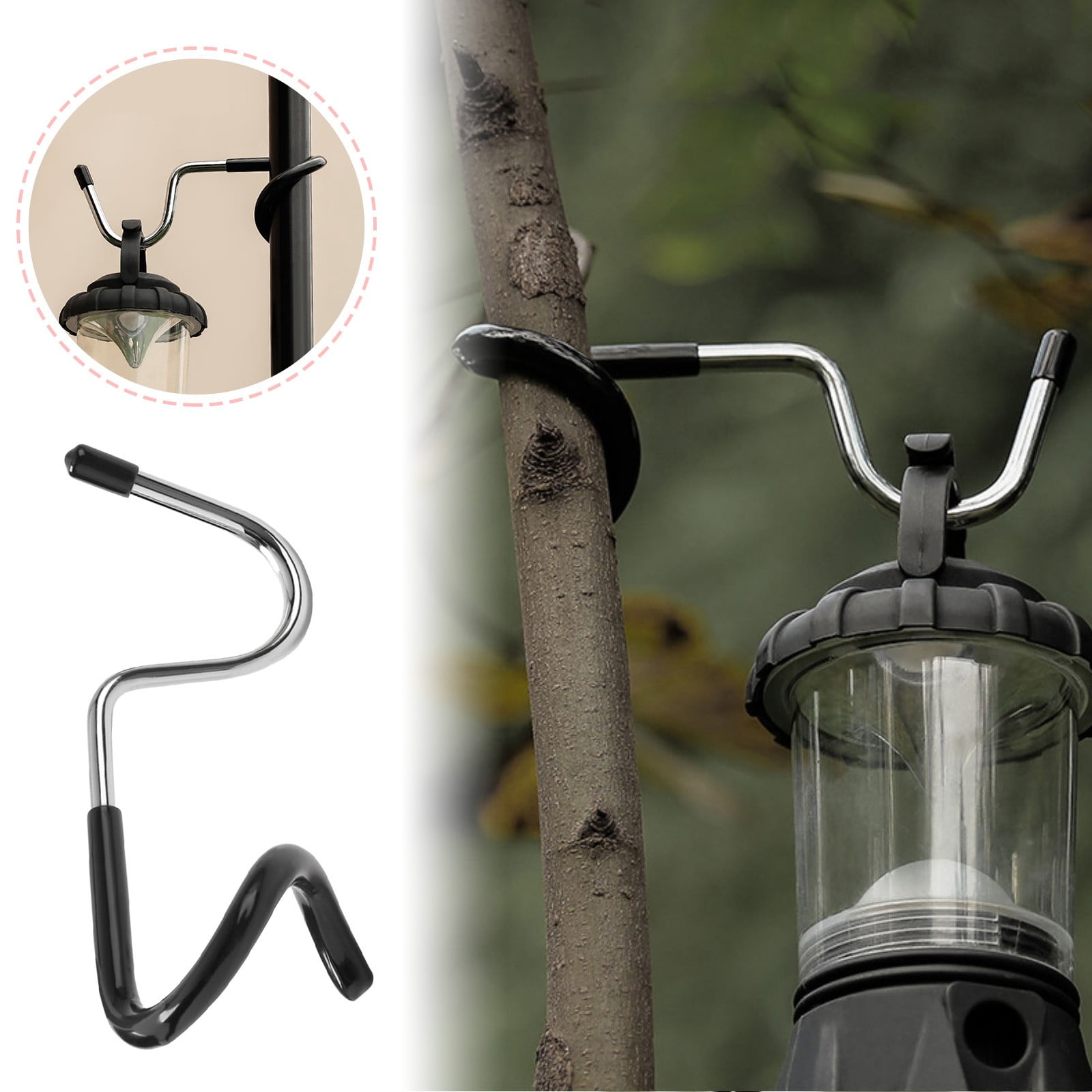 Zynic Handy hook wall mount Outdoor Camping Light Pole Hook Camping S Non Slip Hook Portable