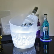 Zynic Rack Ice Bucket With Color Changing LED, Double Layer, For Beer Drinks Home & Garden