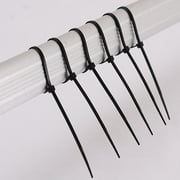 Zynic Rattan Clip 100 Pcs Cable Ties UV Weather Resistant Nylon Resistant Wrap Zip Ties Pack Black Home & Garden
