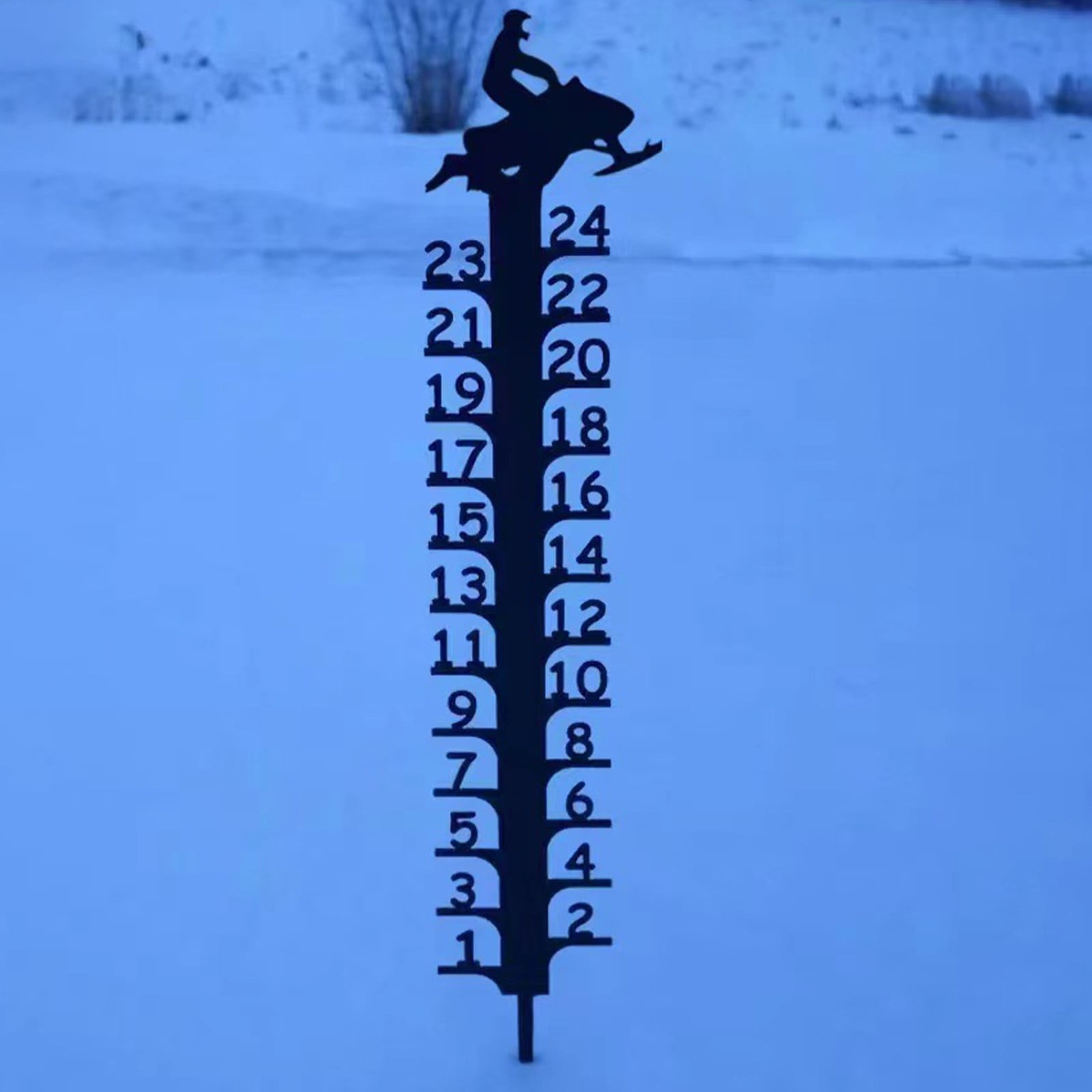 Zynic Snow Measuring Device*1 Metal Decoration Gauge Garden Christmas