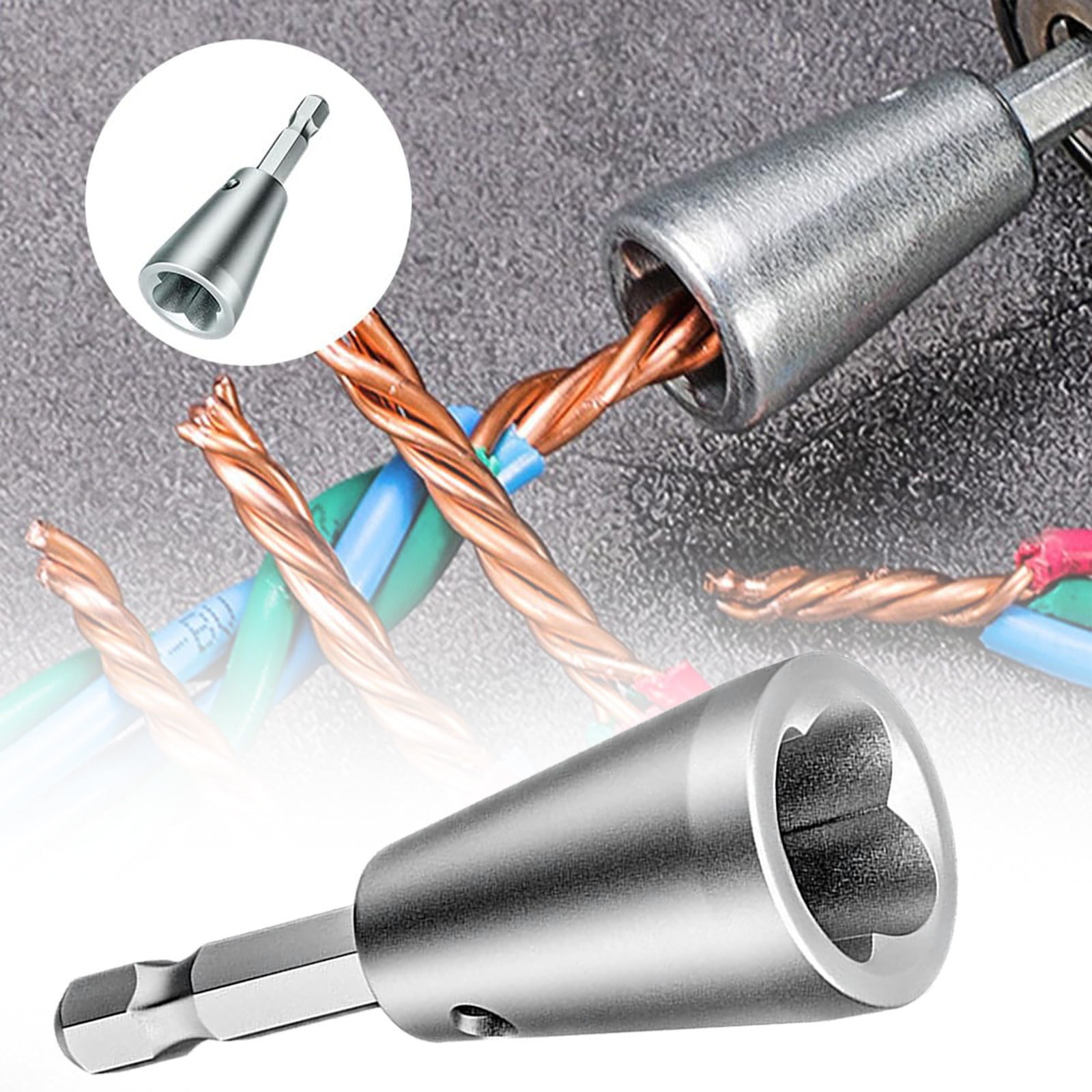 Zynic Wire Twisting Tool Wire Twister Wire Connector 2024 New Wire Twisting Tool Wire Stripper Tool Wire Twister Tool For Drill Wire Stripping And Twisting Tool For Power Drill Cable Walmart