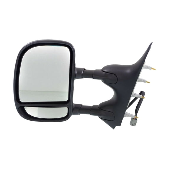 Zynkor 1pc Left Driver Side Textured Black Power Non-Heated Operate Manual Folding Exterior Door Rear View Mirror Towing Mirror Black for E250/E150 for E450/E350 SuperDuty FO1320329