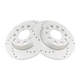 thumbnail image 1 of Zynkor 2pcs Disc Brake Rotor Set Assembly Front Rear Left Right Cast Iron Drilled and Slotted Coated 5-Stud Hole Quantity for A4 2002-2006 for A4 Quattro 2002-2006, 1 of 9