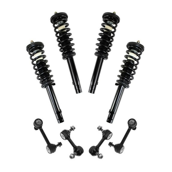Zynkor 8pcs Suspension Complete Shock Absorber Strut and Spring Set Kit Assembly Front Rear Side Quick Loaded with Sway for Acura for TSX 2004-2008 K90342 SCA35281