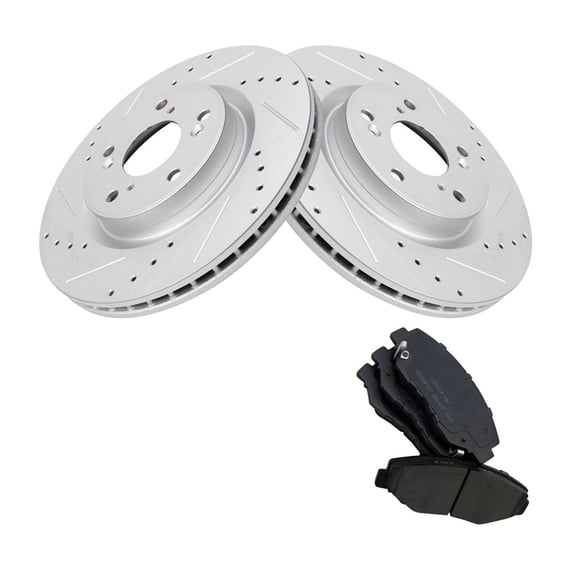 Zynkor Disc Brake Rotor and Pad Set Kit Front Side Ceramic for Honda for CR-V 2.4L 2012-2016 45022S9AA01 45022S9AE00