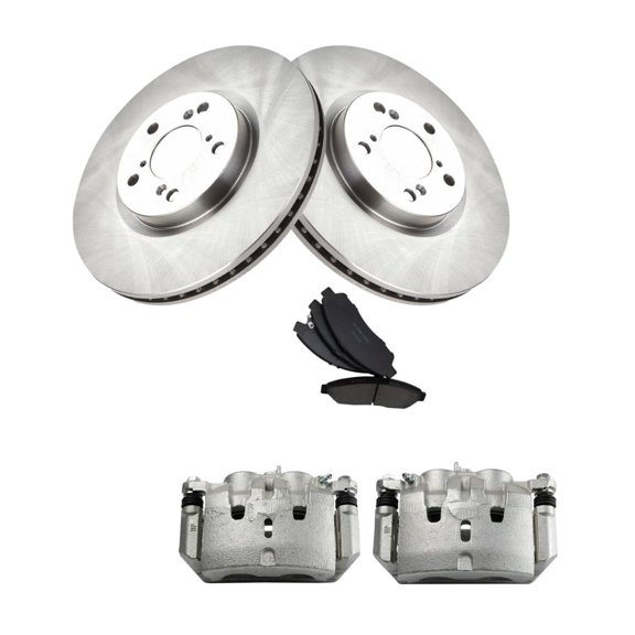 Zynkor Front Brake Calipers Ceramic Pads & Rotors for Honda for Pilot 3.5L 2009-2015