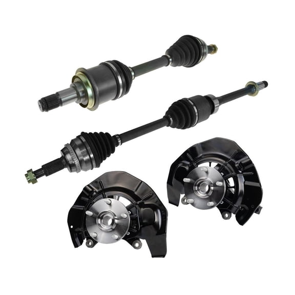 Zynkor Front CV Axles Steering Knuckles & Hubs 4pcs Drivetrain Kit for Lexus for RX330 2004-2006 for RX350 2007-2009