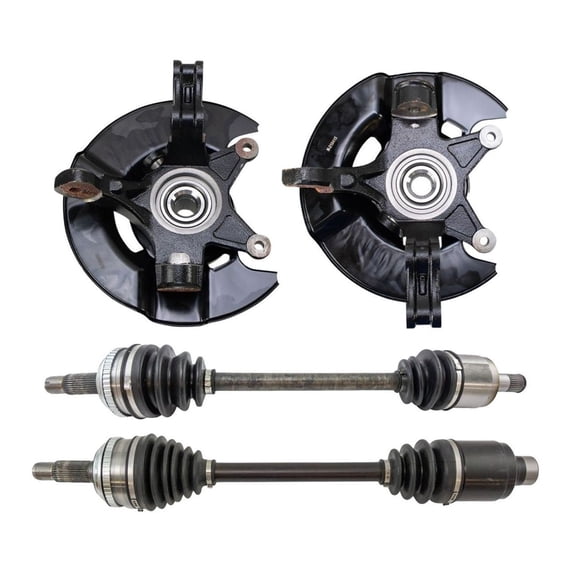 Zynkor Front CV Axles & Wheel Hubs & Bearings 4pcs Drivetrain Kit for Honda for Pilot 2006-2008