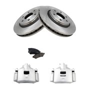 Zynkor Front Ceramic Brake Pad Rotor & Caliper Kit W/ 6 Lug-Wheel Lug Count for Buick for Terraza 3.5L 05-06 & 3.9L 06-07,for Chevy for Uplander 3.9L 06-08,for Saturn for Relay 3.9L 06-07
