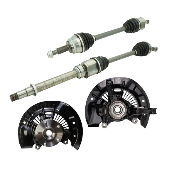 Zynkor Front Left & Right Steering Knuckles + CV Axles 4pcs Drivetrain Kit for Toyota for Sienna 2011-2016