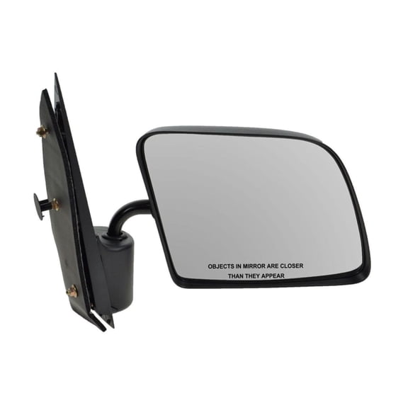Zynkor Goose Neck Style Manual Folding Mirror 3-Mounting Hole Quantity Black Textured Clear Curved Paint to Match for Ford Plastic Front Right MRA05276 FO1321173