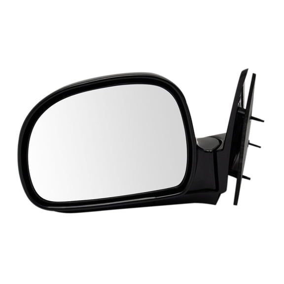 Zynkor Manual Mirror Driver Left for Bravada for Hombre for Sonoma for Jimmy for Blazer for S10 for S10 Blazer Truck 3-Mounting Hole Quantity Black Paint to Match Clear Flat Plastic