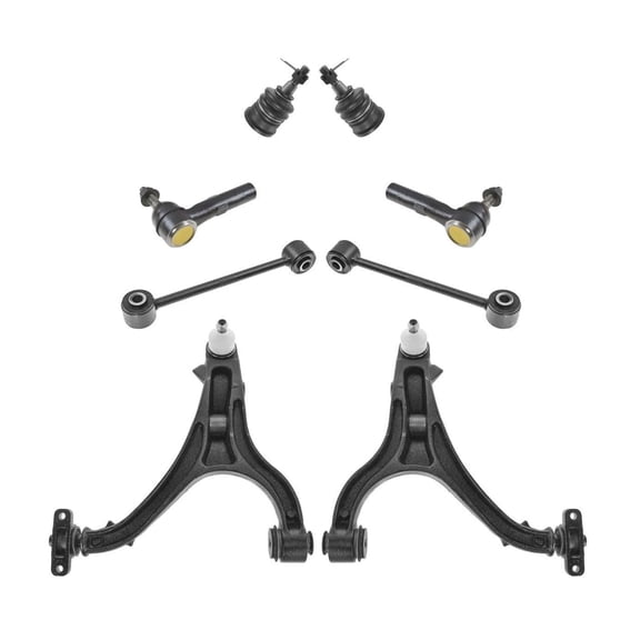 Zynkor Piece Steering Suspension Kit Control Arms Tie Rods Sway Bar End Links Sealed for Jeep for Commander 2006-2010 for Grand Cherokee 2005-2010