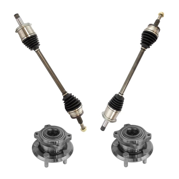 Zynkor Rear CV Axle Shafts & Wheel Hub Bearing Assemblies 4pc Drivetrain Kit for Chrysler 300 2.7L/3.5L 2005-2009,for Dodge for Charger 2.7L/3.5L 2006-2009 for Magnum 2.7L/3.5L 2005-2008