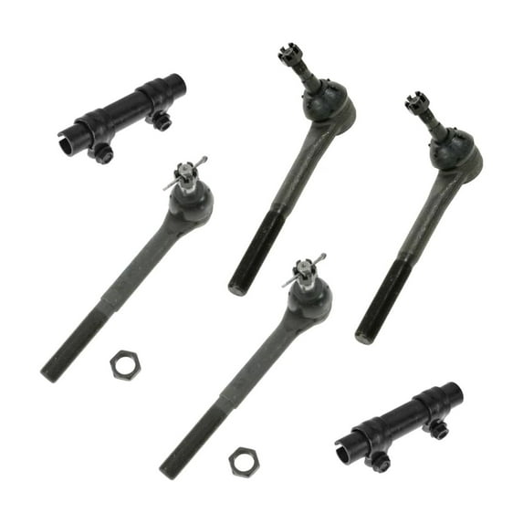 Tie Rod End Kit SCITOO 6pcs Suspension Kit 2 Outer 2 Inner Tie Rod Ends 2 Tie Rod End Adjusting Sleeves For Chevrolet C1500 C2500 C3500 Pickup Suburban Express 1500 Inner And Outer Tie Rods - Foto 2