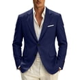 thumbnail image 1 of Zynoxe Blazer for Men Classic Notched Lapel Collar Two Button Casual Suit Jacket Slim Fit Wrinkle Resistant Long Sleeve Blazer Versatile Solid Color Business Ceremonial Party Blazer XS, 1 of 9