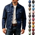 thumbnail image 1 of Zynoxe Men's Fleece Jacket with Side Pockets Classic Stand Collar Zip Up Jackets for Men Comfy Elastic Cuffs Long Sleeve Coat Versatile Trendy Solid Color Warm Outerwear, 1 of 6