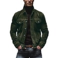 thumbnail image 1 of Zynoxe Mens Corduroy Trucker Jacket Outdoor Lapel Button Down Fall Vintage Outerwear Streetwear Classic Casual Jacket for Daily Wear, 1 of 5