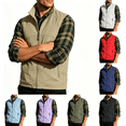 thumbnail image 1 of Zynoxe Mens Plus Size Vest Outerwear Stand Collar Zip Up Sleeveless Jacket with Pockets Casual Sports Hiking Golf Vests for Men Red XS, 1 of 9