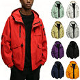thumbnail image 1 of Zynoxe Mens Rain Jacket Waterproof Workwear Hooded Raincoat with Muti Pockets Outdoor Hook and Loop Cuffs Windbreaker Jacket White 2XL, 1 of 9