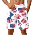 thumbnail image 1 of Zynoxe Mens Shorts with Pockets Adjustable Drawstring Waist Shorts for Men Trendy Hawaii Printed Mid-Thigh Length Shorts Summer Breathable Quick-Dry Beach Swim Trunks S, 1 of 6