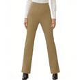 thumbnail image 1 of Zynoxe Womens Bootcut Dress Pants Solid Color Side zipper High Waisted Office Pants Business Casual Slim Fit Soft Flare Work Pants with Pockets Khaki M, 1 of 6