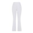thumbnail image 1 of Zynoxe Womens Flare Yoga Pants High Waisted Tummy Control Full Length Pants with Pockets Solid Color Fitness Elastic Waist Gym Workout Womens Plus Size Bootcut Leggings White S, 1 of 4