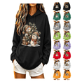 thumbnail image 1 of Zynoxe Womens Ugly Christmas Sweatshirt Adjustable Drawstring Hooded Sweatshirt Casual Long Sleeve Pullover Hoodie Fashionable Print Sweatshirt for Women with Kangaroo Pocket S, 1 of 6