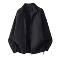 thumbnail image 1 of Zynoxe Womens Windbreaker Jacket Lightweight Stand Collar Long Sleeve Outwear Jackets Outdoor Versatile Bomber Style Coat with Pockets Black 2XL, 1 of 5