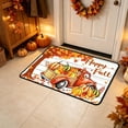 thumbnail image 1 of Zynviq 15.7" X 23.6" Area Rugs Car Thanksgiving Throw Rug Polyester Rectangular Yellow Pumpkin Washable Small Rug for Front Door, 1 of 6