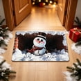 thumbnail image 1 of Zynviq 23.6" X 15.7" Area Rugs Snowman Christmas Throw Rug Polyester Rectangular Washable Red Small Rug for Kitchen, 1 of 6