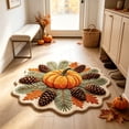 thumbnail image 1 of Zynviq 23.6" X 23.6" Area Rugs Pumpkin Thanksgiving Throw Rug Polyester Novelty Multicolor Washable Small Rug for Couch, 1 of 6