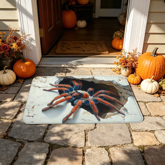 Zynviq Area Rugs Spider 23.6" X 15.7" Throw Rug Polyester Animals Multicolor Washable Rectangular Small Rug for Family Room