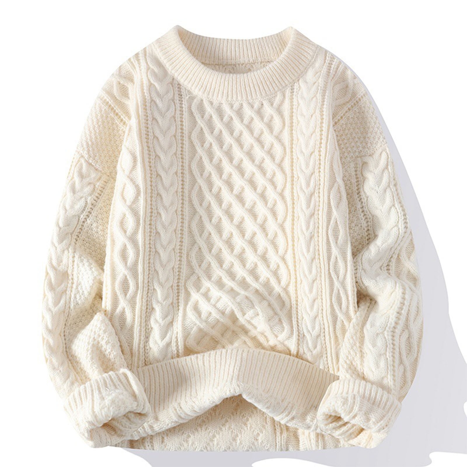 jsaierl Men's Vintage Grandpa Sweaters Oversized Striped
