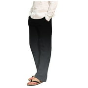 Zynviq Black Pants for Mens Holliday Elastic Waist Relaxed Fit Ombre Pants Pants for Men L