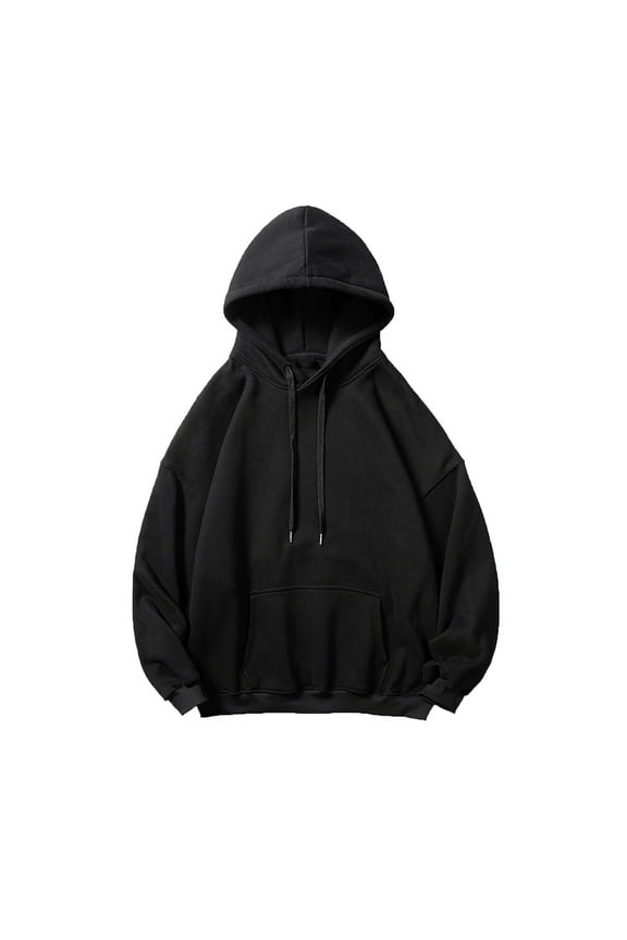 Casual Mens Trendy Hoodies Cotton Hooded Long Sleeve Baggy Solid Sweatshirts Sweatshirts for Men Trendy L