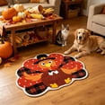 thumbnail image 1 of Zynviq Chicken Area Rugs 31.5" X 19.7" Thanksgiving Throw Rug Polyester Novelty Washable Orange Small Rug for Bedroom, 1 of 6